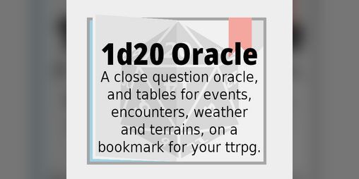 Cover image for 1d20 Oracle Bookmark