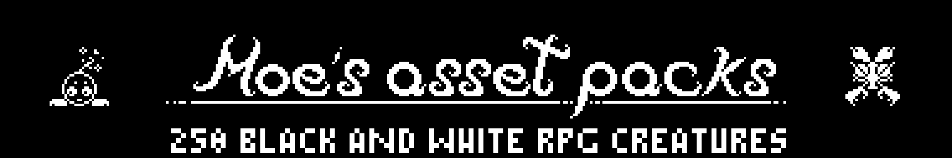 Moe's Asset Packs - 250 Black & White RPG creatures