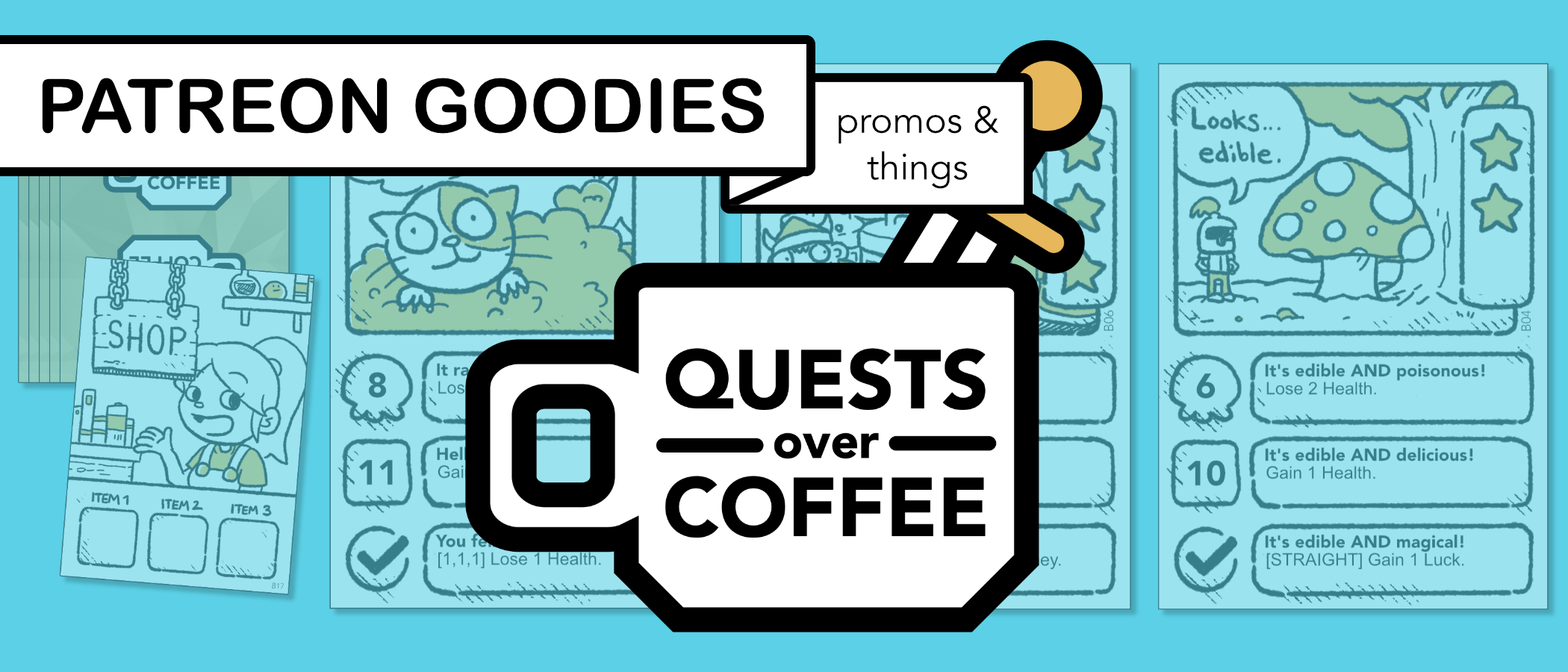 Quests Over Coffee: Patreon Goodies