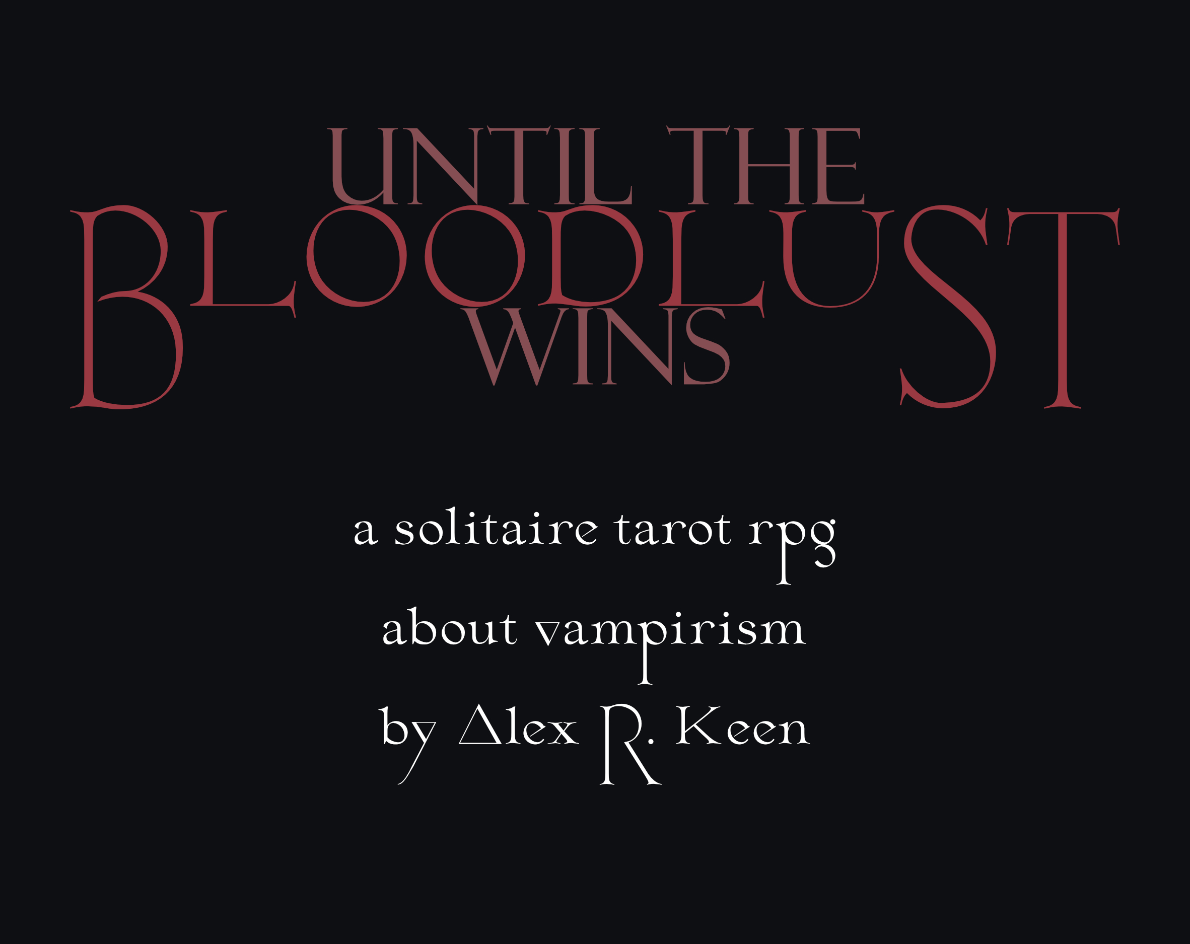 Cover image for Until the bloodlust wins