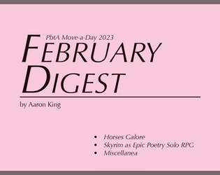 PbtA23 February Digest  