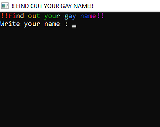 Find out your gay name !!