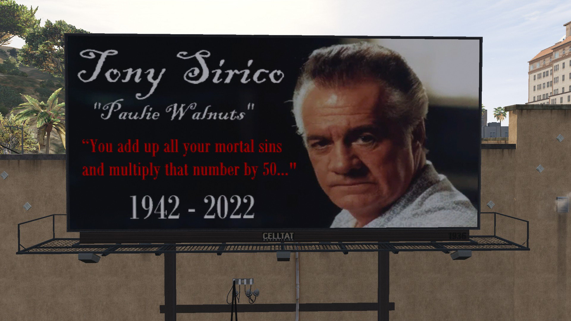 Tony Sirico (Paulie Walnuts) Tribute Mod for GTA V (PC Only) by Jon Jon