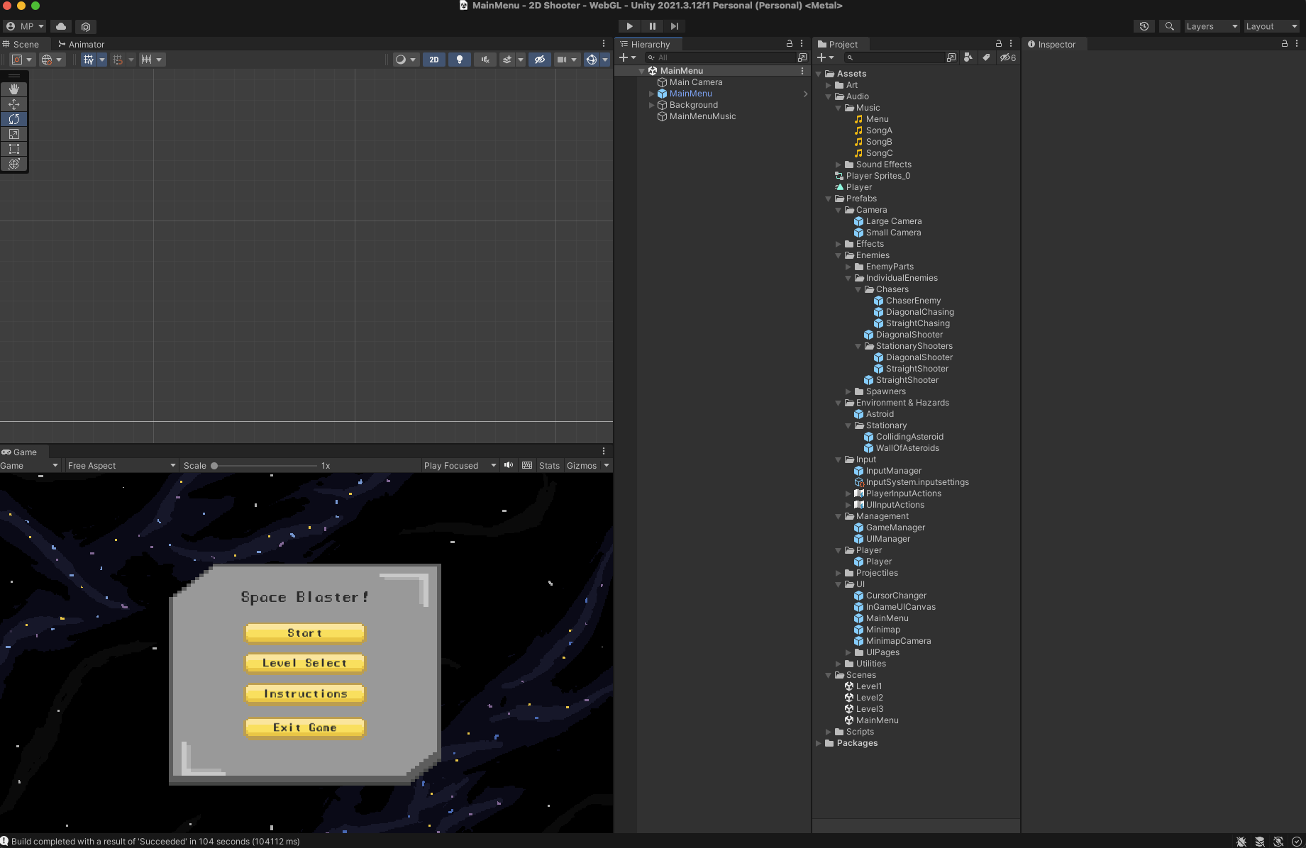 2D Space Shooter by mrprotsyuk