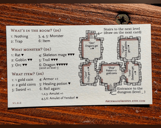 Dungeons & Business Cards   - Roleplaying dungeon crawl on a business card 