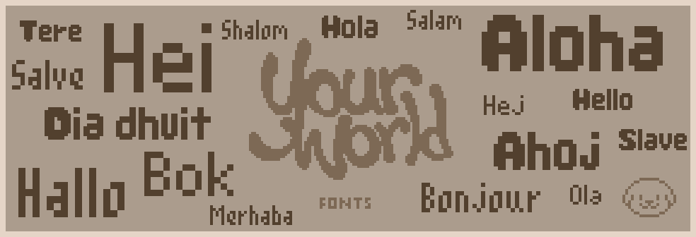 your world - fonts asset pack!