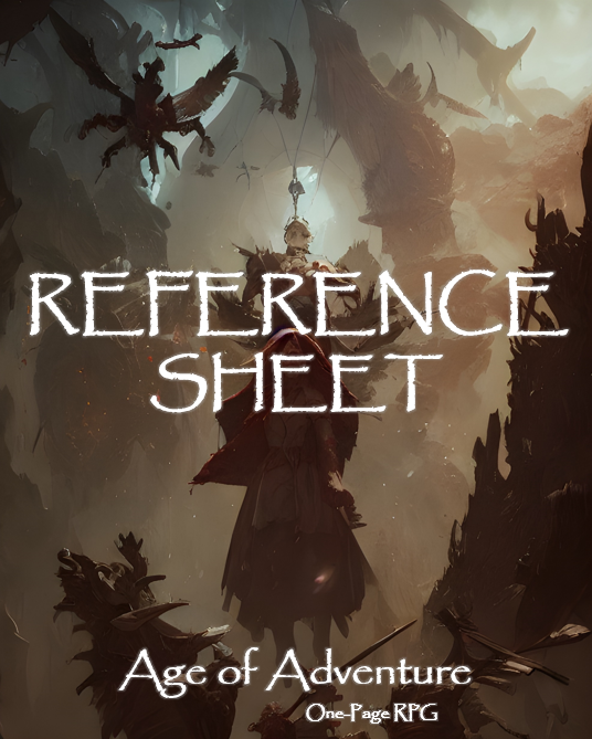 Version 1.8 - Age of Adventure RPG - Reference Sheet (v1.8) by ...