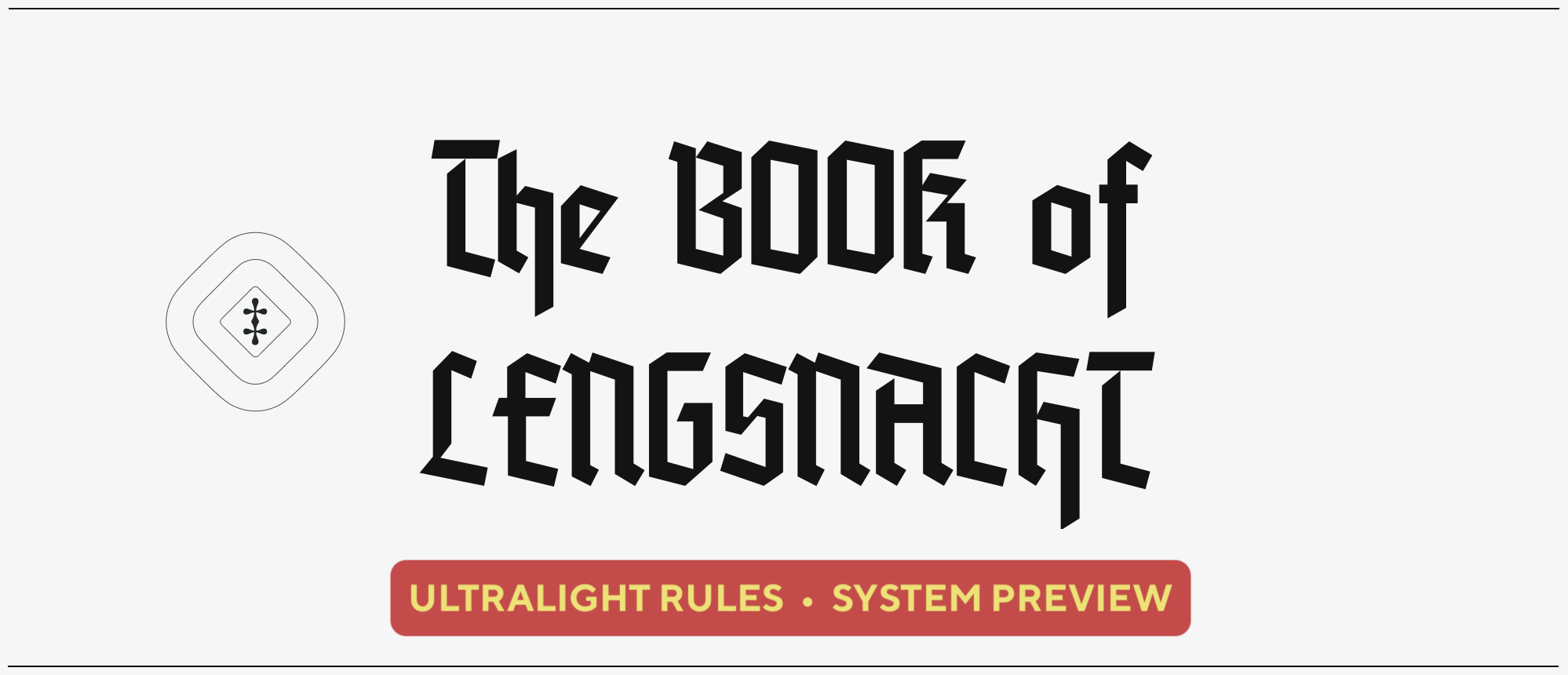 The Book of Lengsnacht - Ultralight Rules