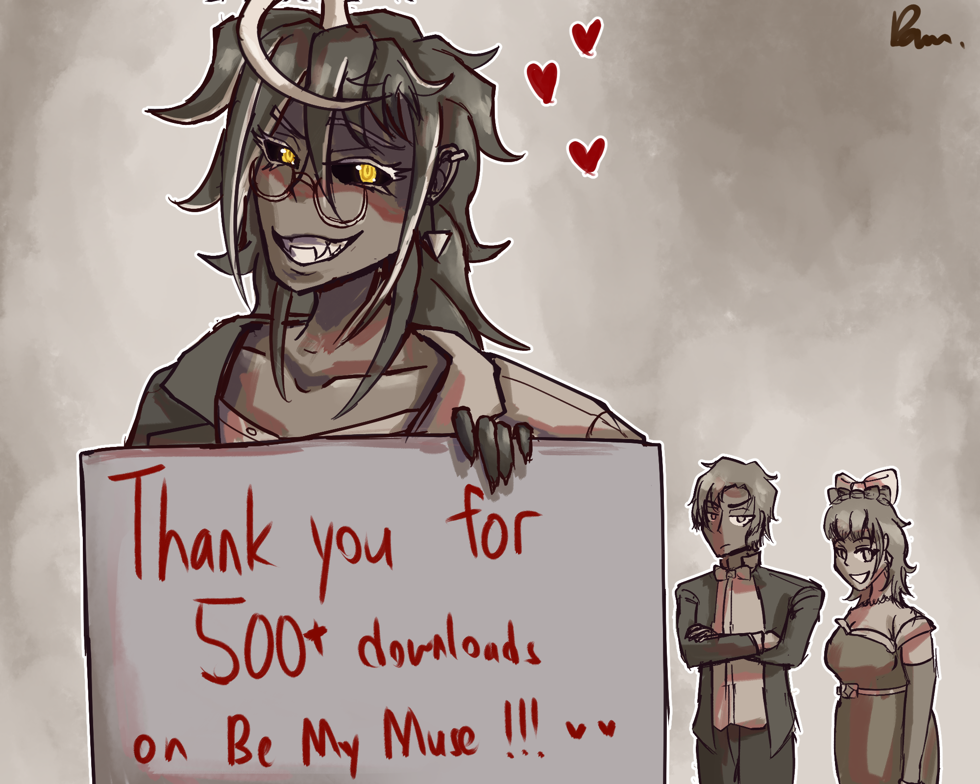 Thank you for the 500+ downloads!! - Be My Muse [Demo] by Batter_Sempai  (Axolittle)