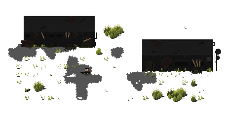 The DARK Series - Top Down Tileset - Homes & Shelters