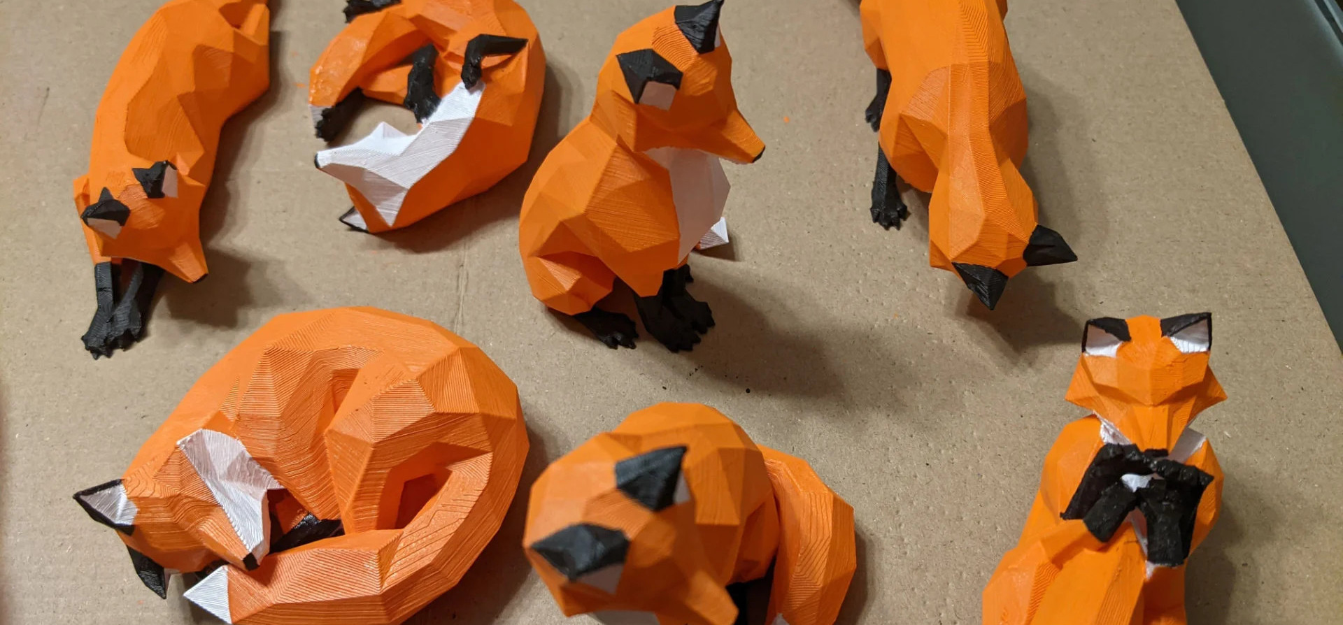 Low poly foxes STL 3D print files