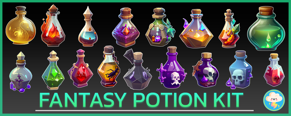 Fantasy Potion Icons - Asset Pack Free