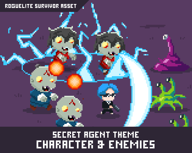 Free Roguelite Survivor Pixel Art Game Asset in 2023