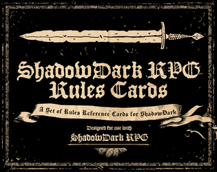 Rules Cards for ShadowDark RPG  