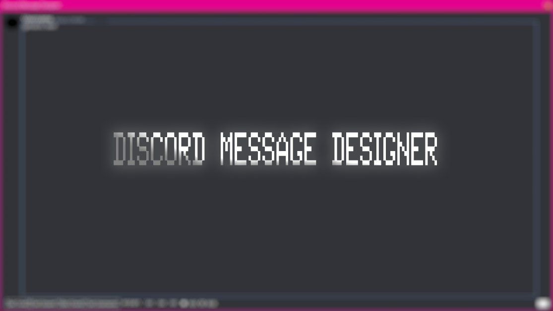 Discord Message Designer by FlameDrift Studios
