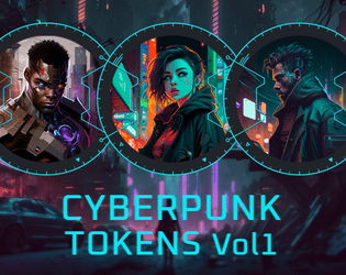 Cyberpunk Tokens Vol1.   - Cyberpunk VTT tokens 