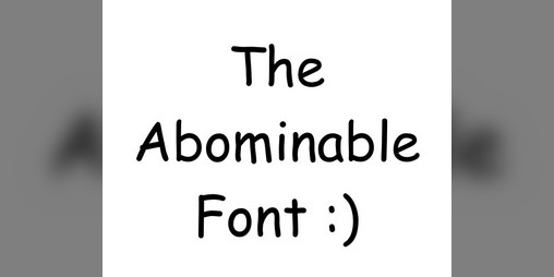 Cover image for The Abominable Font