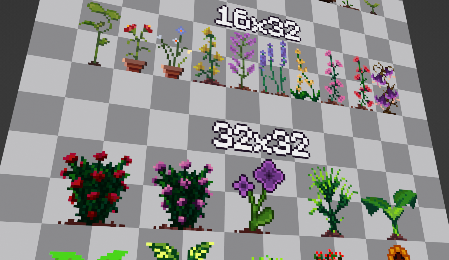 plant & palm 16 , 32 Pixel by Graph Script Dev