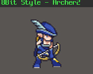 Pixel art 32x32 Archer girl