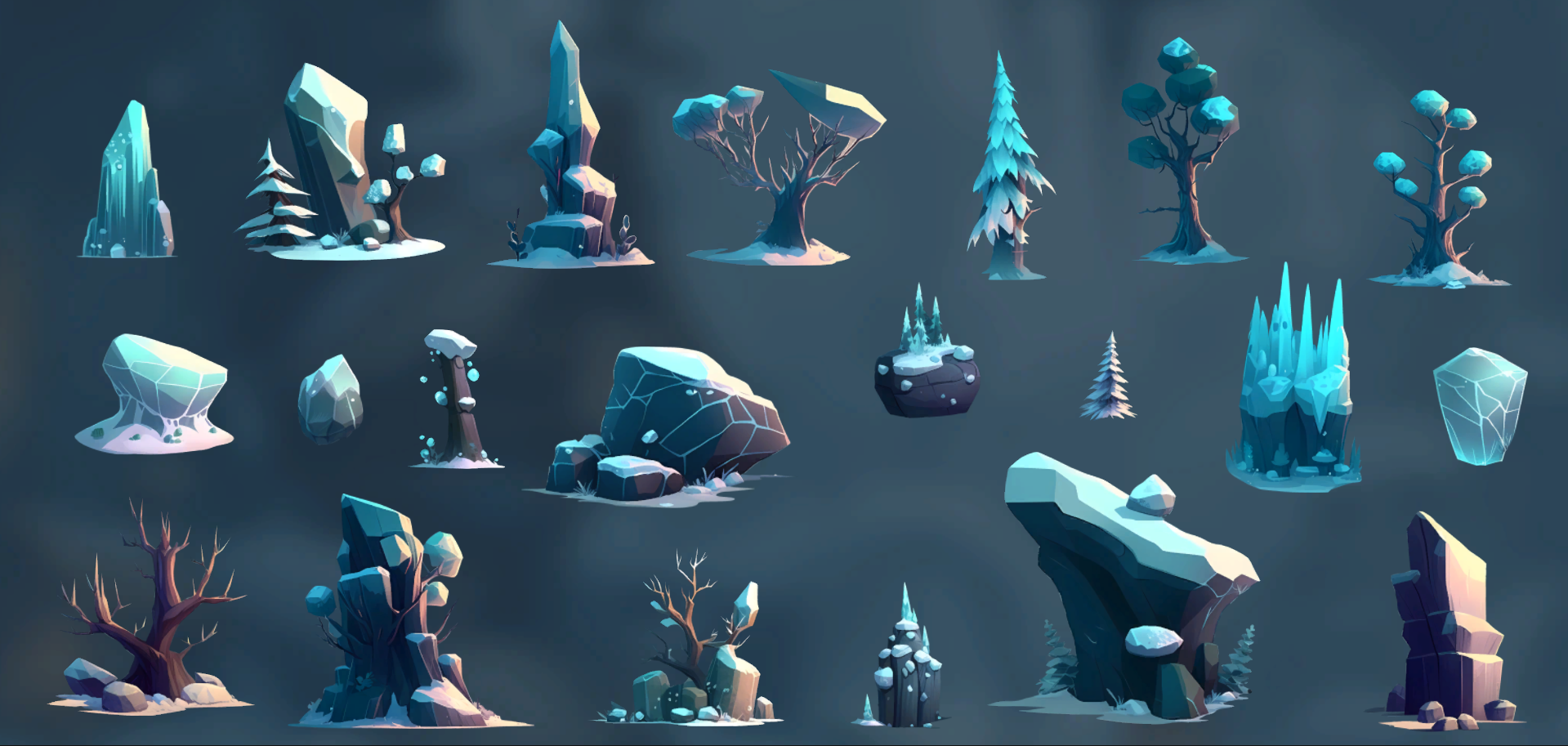 Animated 2d Frozen Platformer Game Ready Environments Asset
