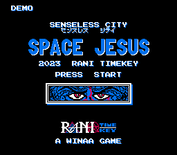 Cover image for SENSELESS CITY: SPACE JESUS Homebrew NES Game