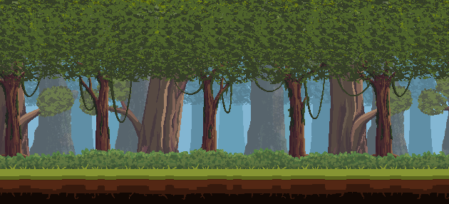 Forest Pixel Art - Parallax