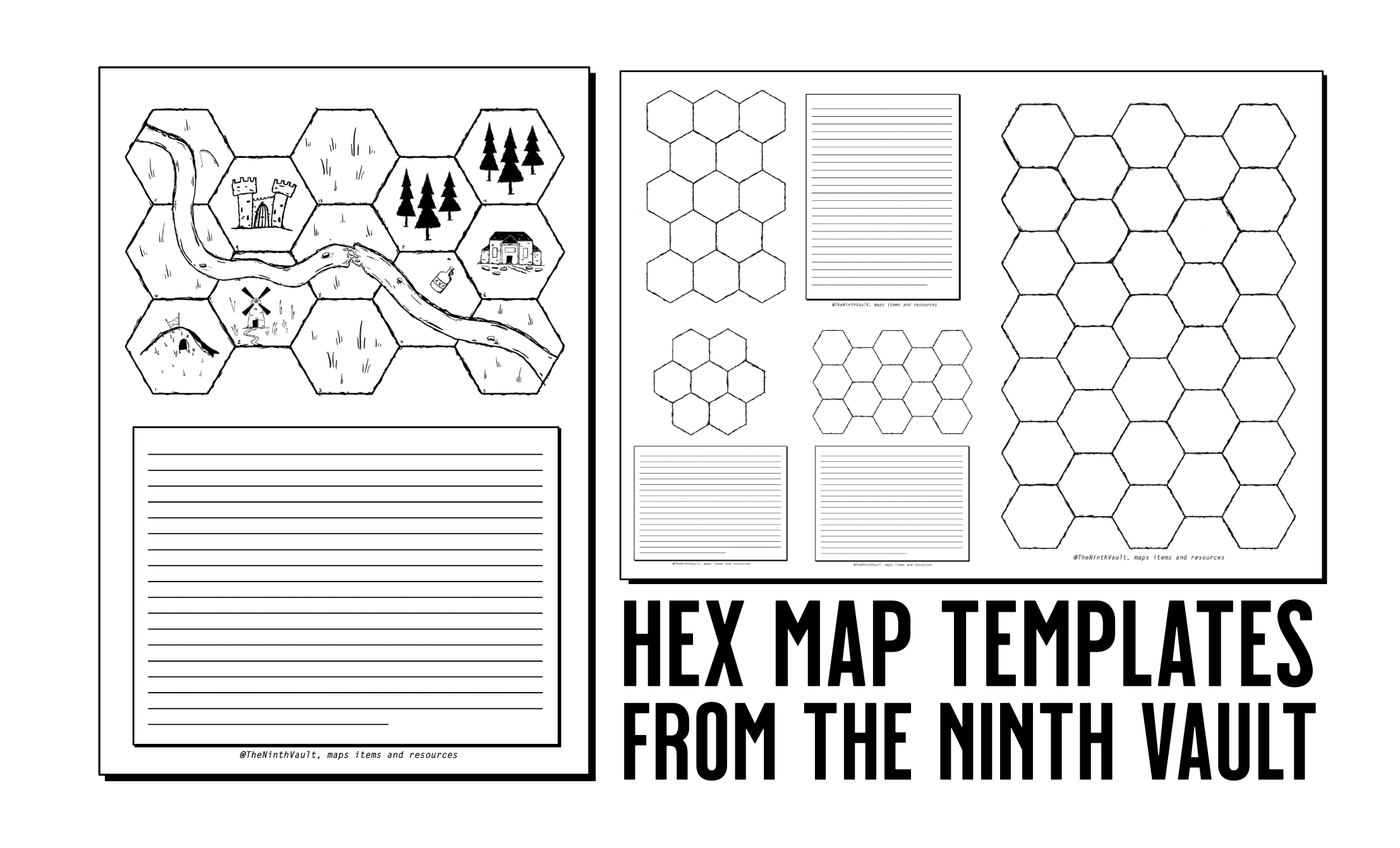 The Ninth Vault Hex Map Template