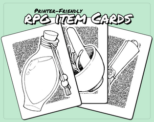 Crafty GM Item Cards   - A set of black-and-white item cards for a crafty GM to print and customize. 
