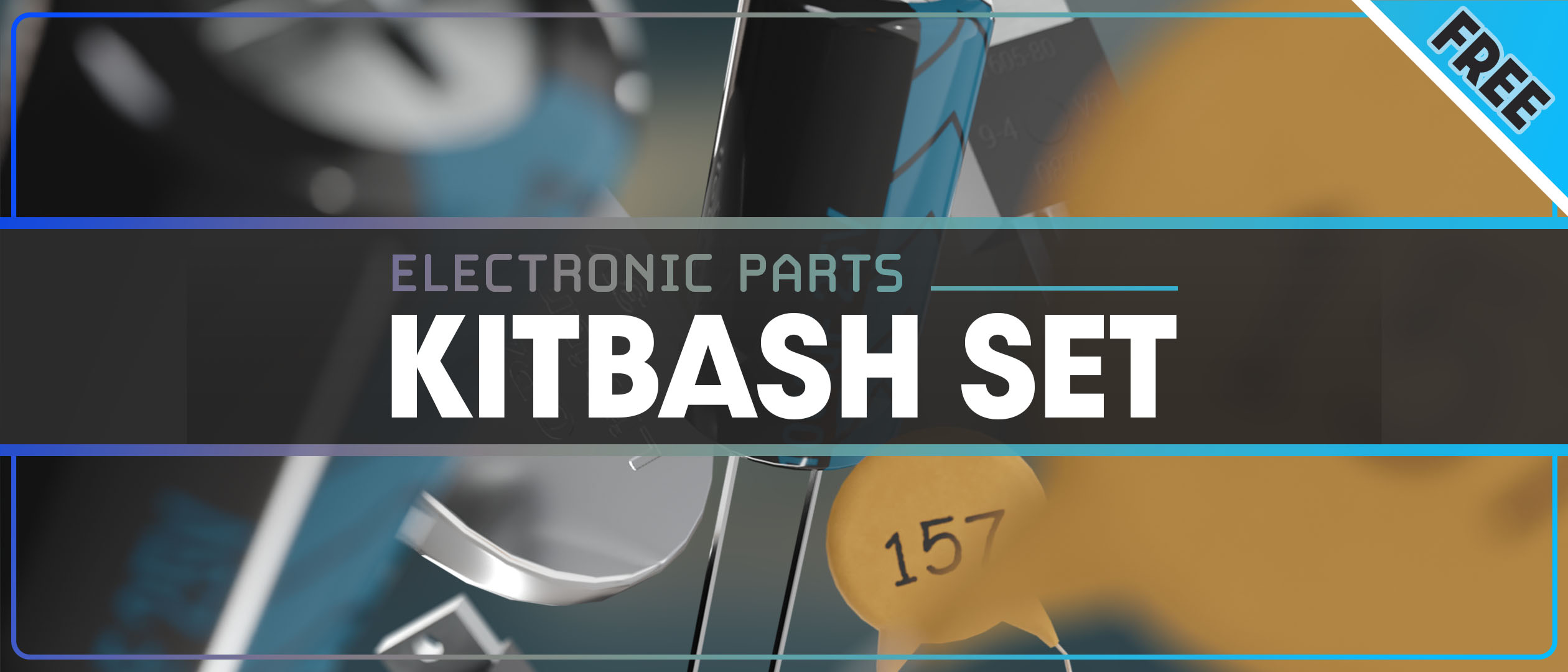 Free Electronic Parts Kitbash Set