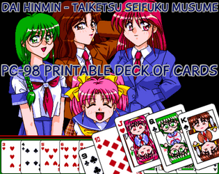 PC-98 Printable Deck of Cards - Dai Hinmin - Taiketsu Seifuku Musume  