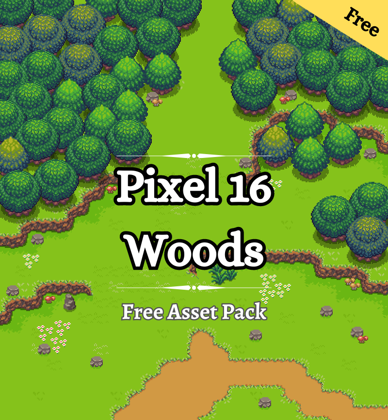 Pixel 16 Woods Free Top-Down Pixel art Asset Pack