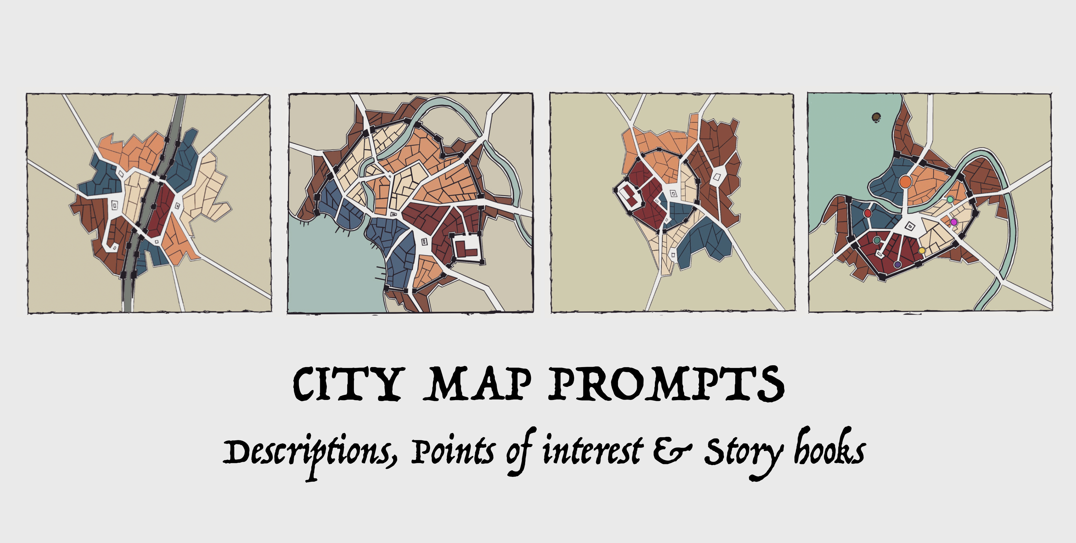 Fantasy City Map Prompts