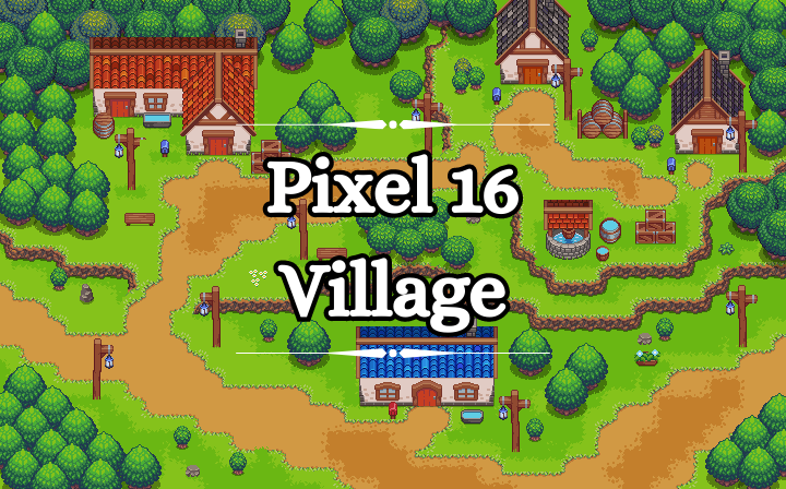 Pixel 16 Village Top-Down Pixelart Asset Pack