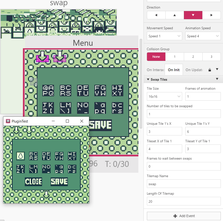 Swap Tiles Plugin for GB Studio by Fredrik