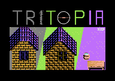 Cover image for Tritopia (in French language, C64)