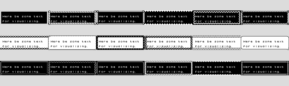 Gameboy dialogue/text frame pack