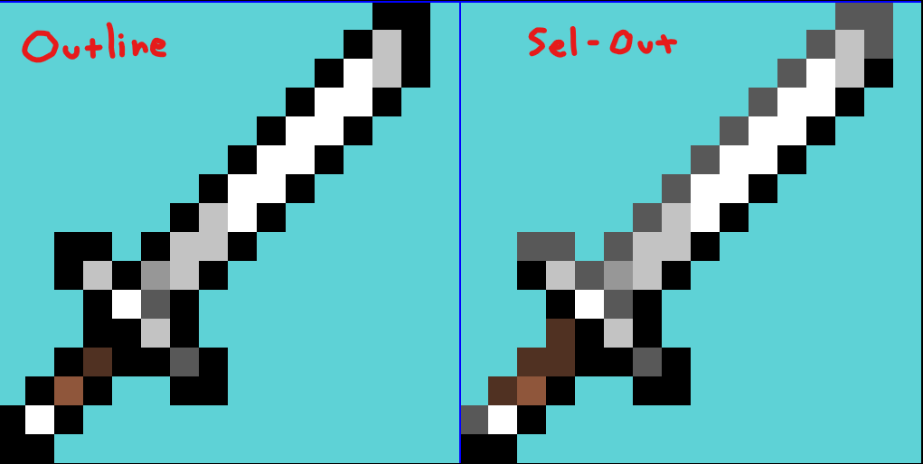 diamond sword pixel art vertical