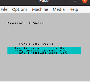 One Line Snake for ZXSpectrum