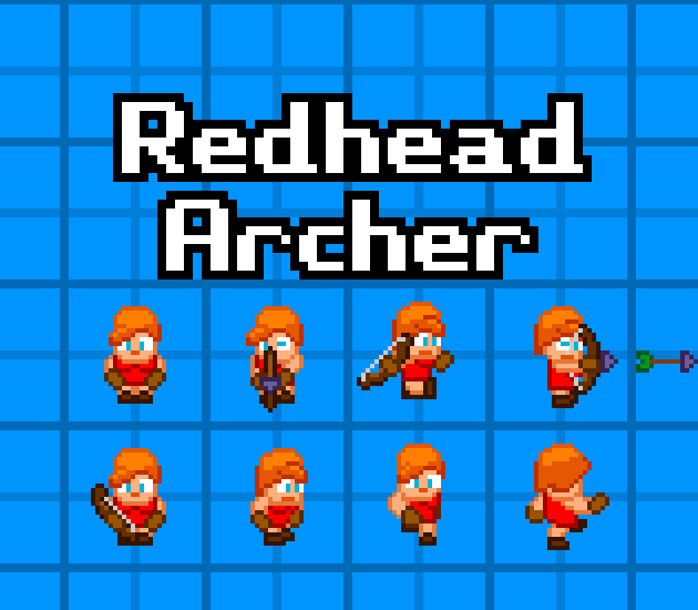 Pixel Redhead Archer By Mewily 1304