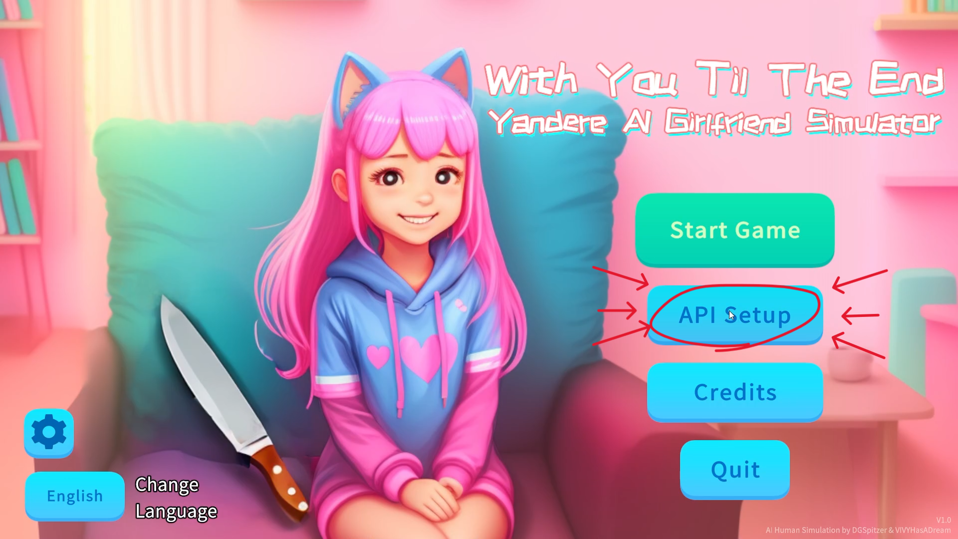 Yandere AI Girlfriend Simulator (Demo) - API SETUP Tutorial - Yandere AI  Girlfriend Simulator ~ With You Til The End 世界尽头与可爱猫娘 ~ 病娇AI女友 Powered by  ChatGPT by DGSpitzer, vivyhasadream, AlterStaff