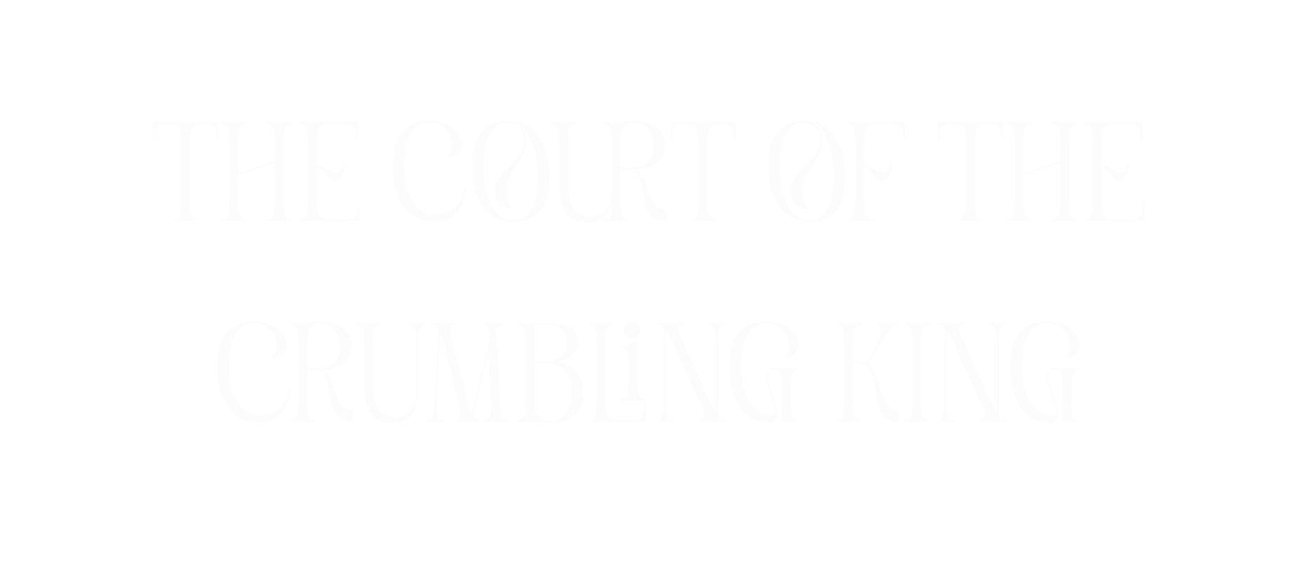 The Court of the Crumbling King