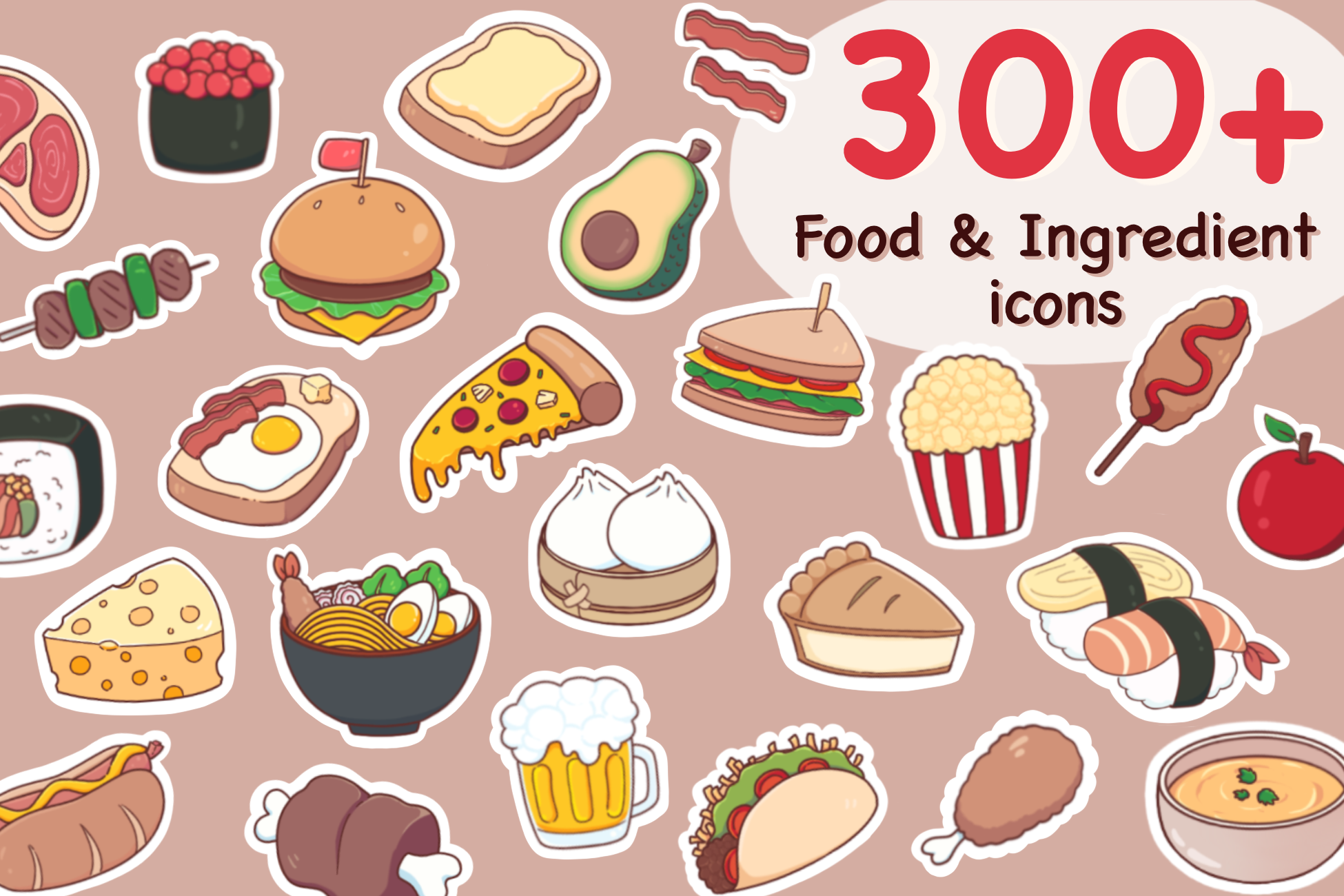300+ Pixel Food and Ingredient Icons