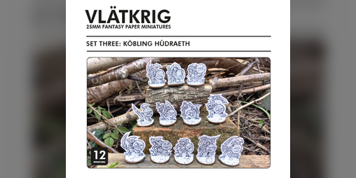 Cover image for Köbling Hûdraeth: Vlätkrig Paper Minis Set Three
