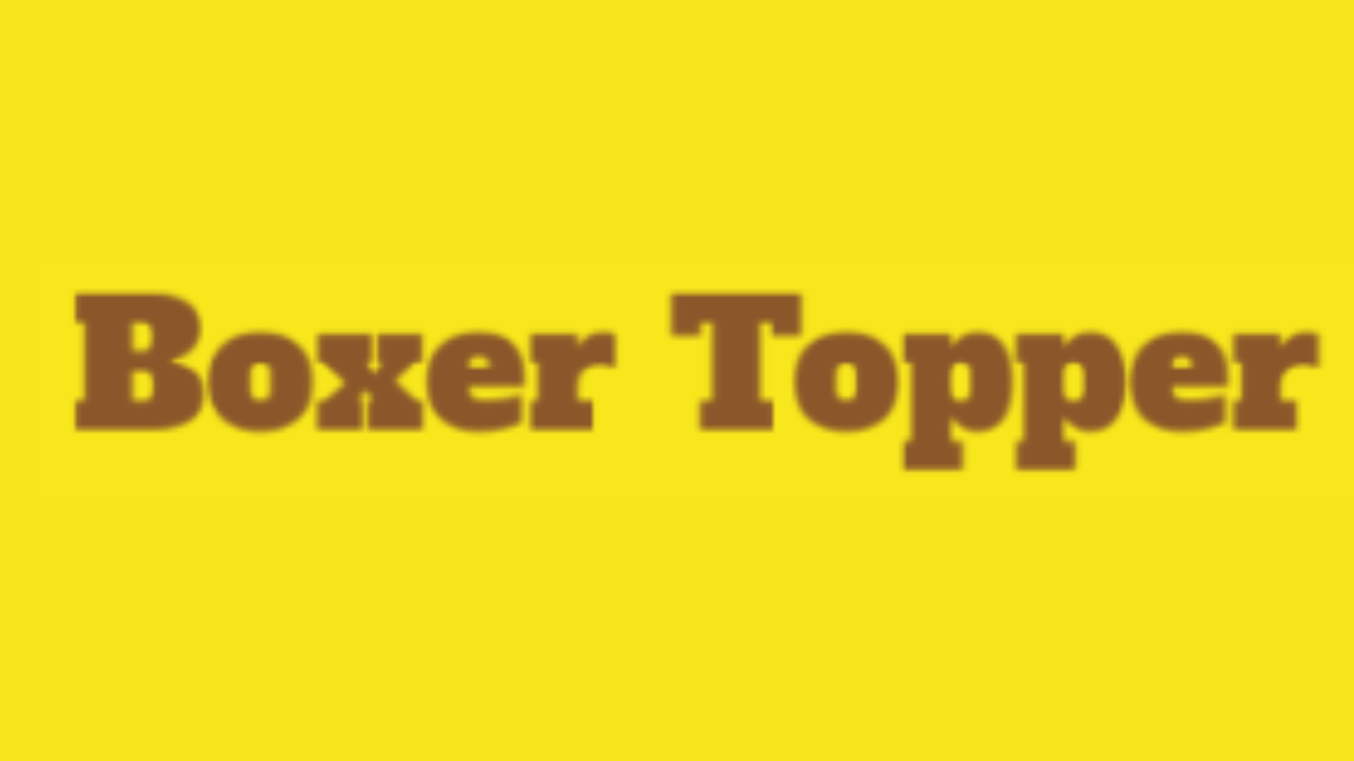 Boxer Topper by GWD