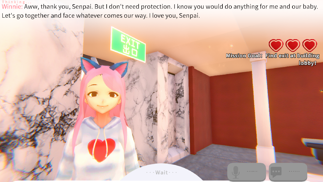 Yandere AI Girlfriend Simulator ~ With You Til The End 世界尽头与可爱猫娘 ~ 病娇AI女友  Powered by ChatGPT by DGSpitzer, vivyhasadream