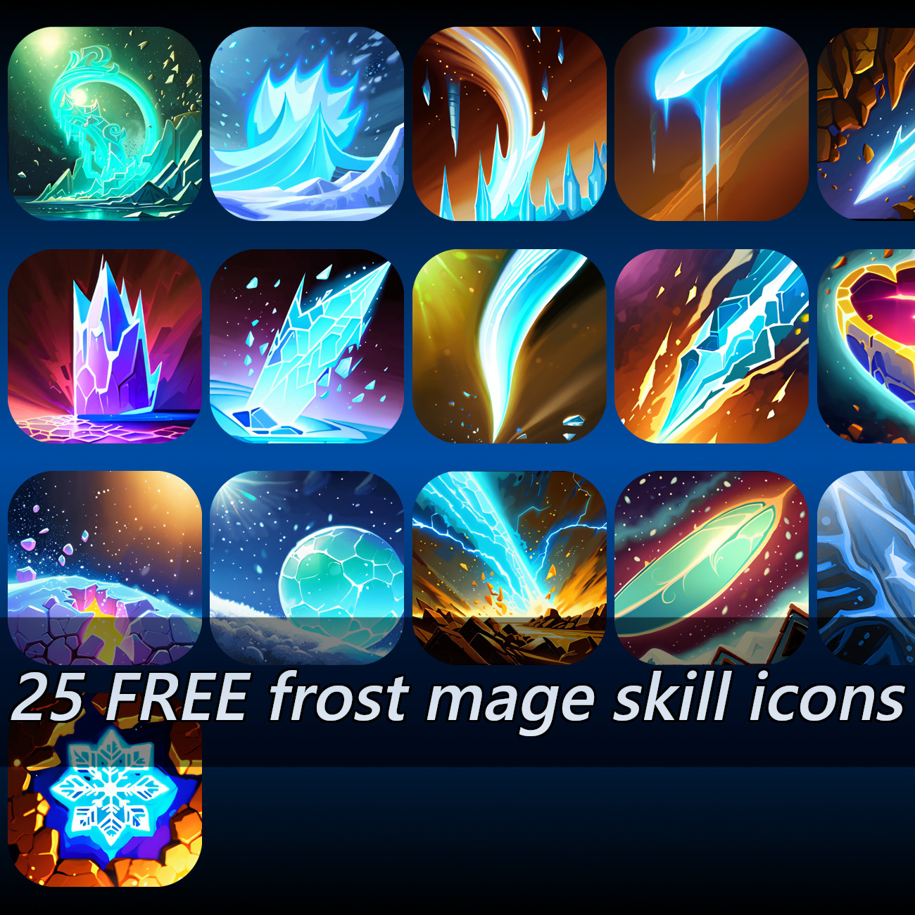 25 Free Frost Mage Skill Icons By Captaincatsparrow