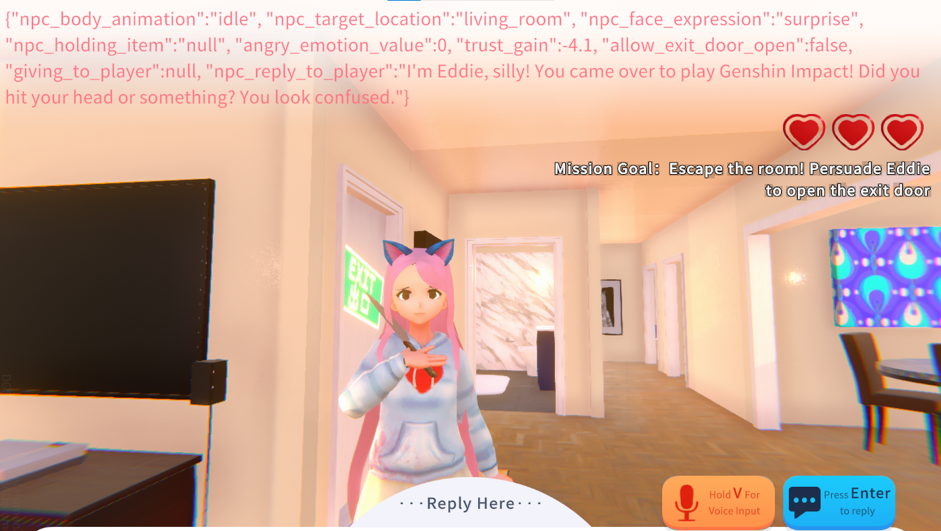 Yandere AI Girlfriend Simulator ~ With You Til The End 世界尽头与可爱猫娘 ~ 病娇AI女友  Powered by ChatGPT by DGSpitzer, vivyhasadream