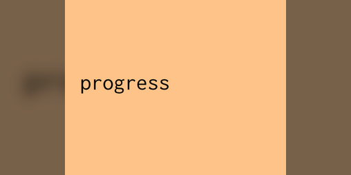 Cover image for progress