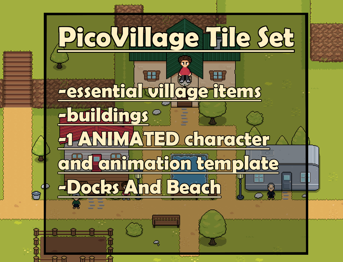 PicoVillage Tileset - FREE RPG Pixel Art Tileset