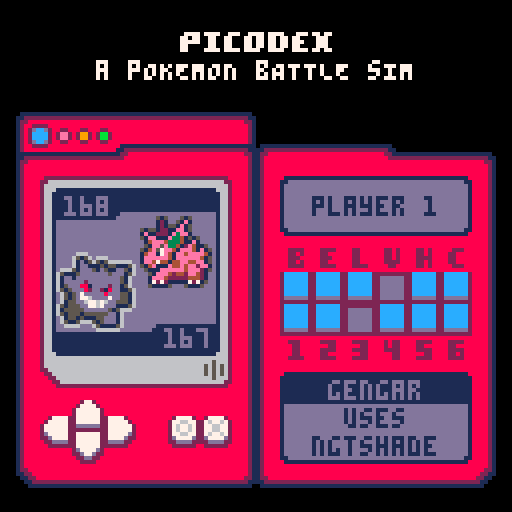 Cover image for Picodex - A Pokemon Battle Sim
